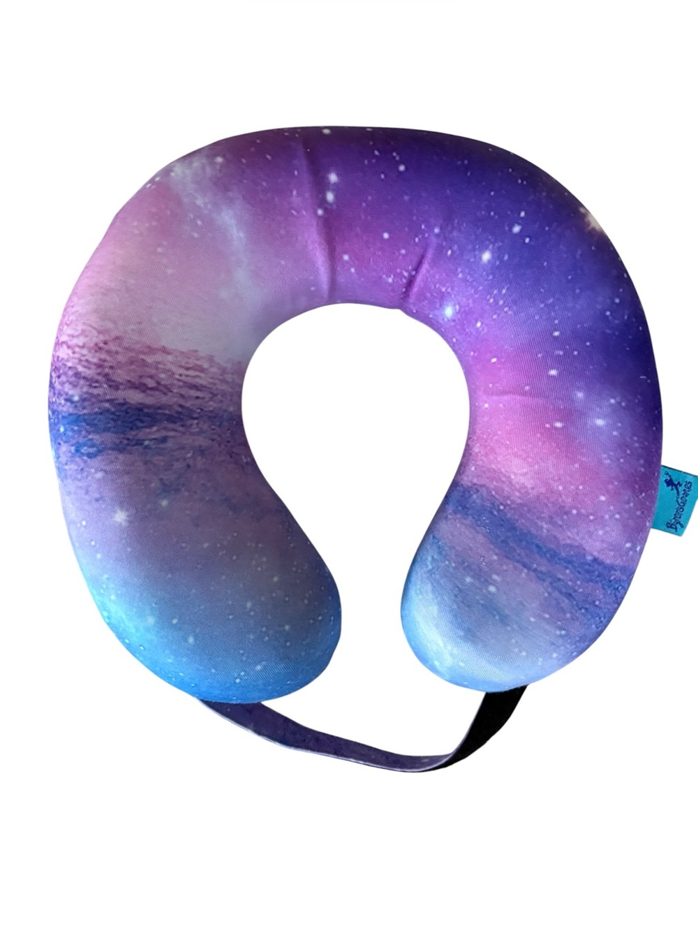EUC Memory Foam Galaxy Kids Travel Neck Pillow Purple Blue Comfy!